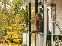 A porch in a High River neighbourhood